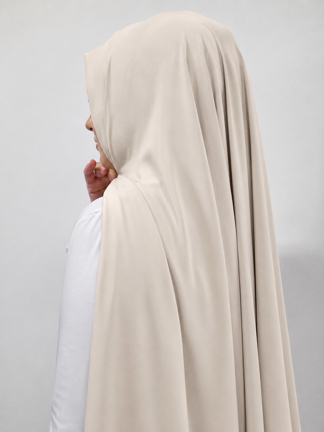 Chiffon Hijab Steinfarbe