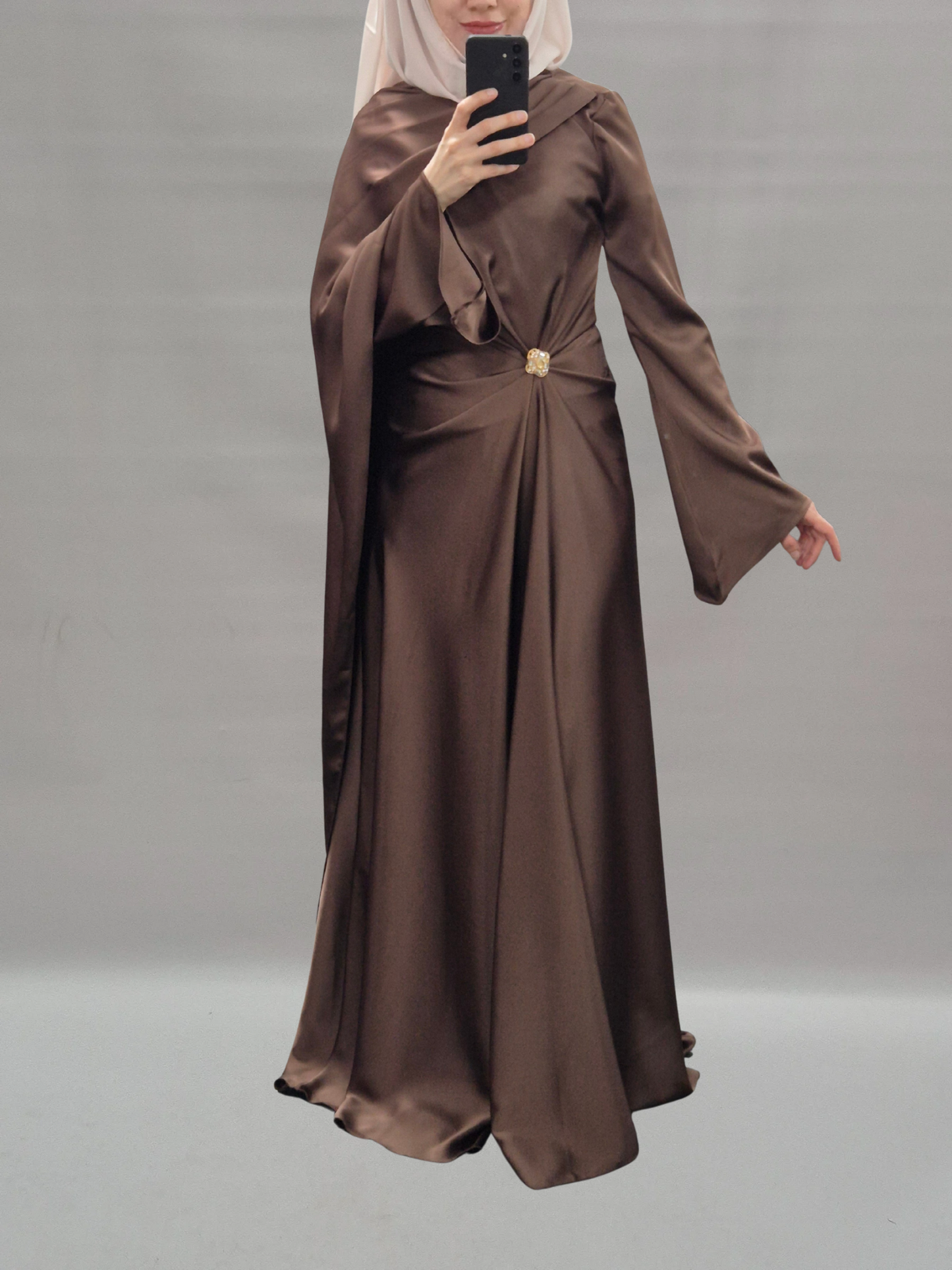 Malak Abendkleid braun