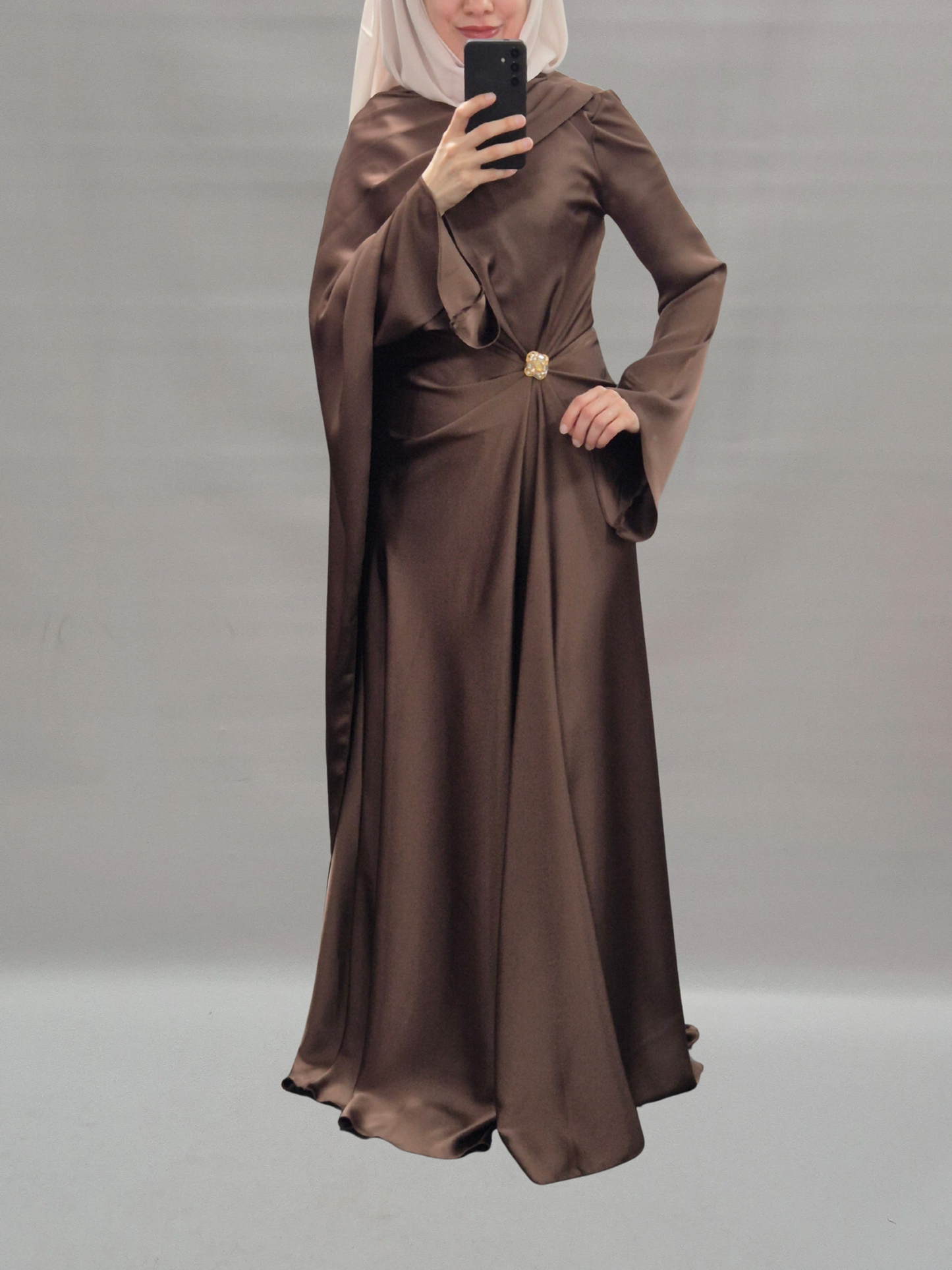 Malak Abendkleid braun