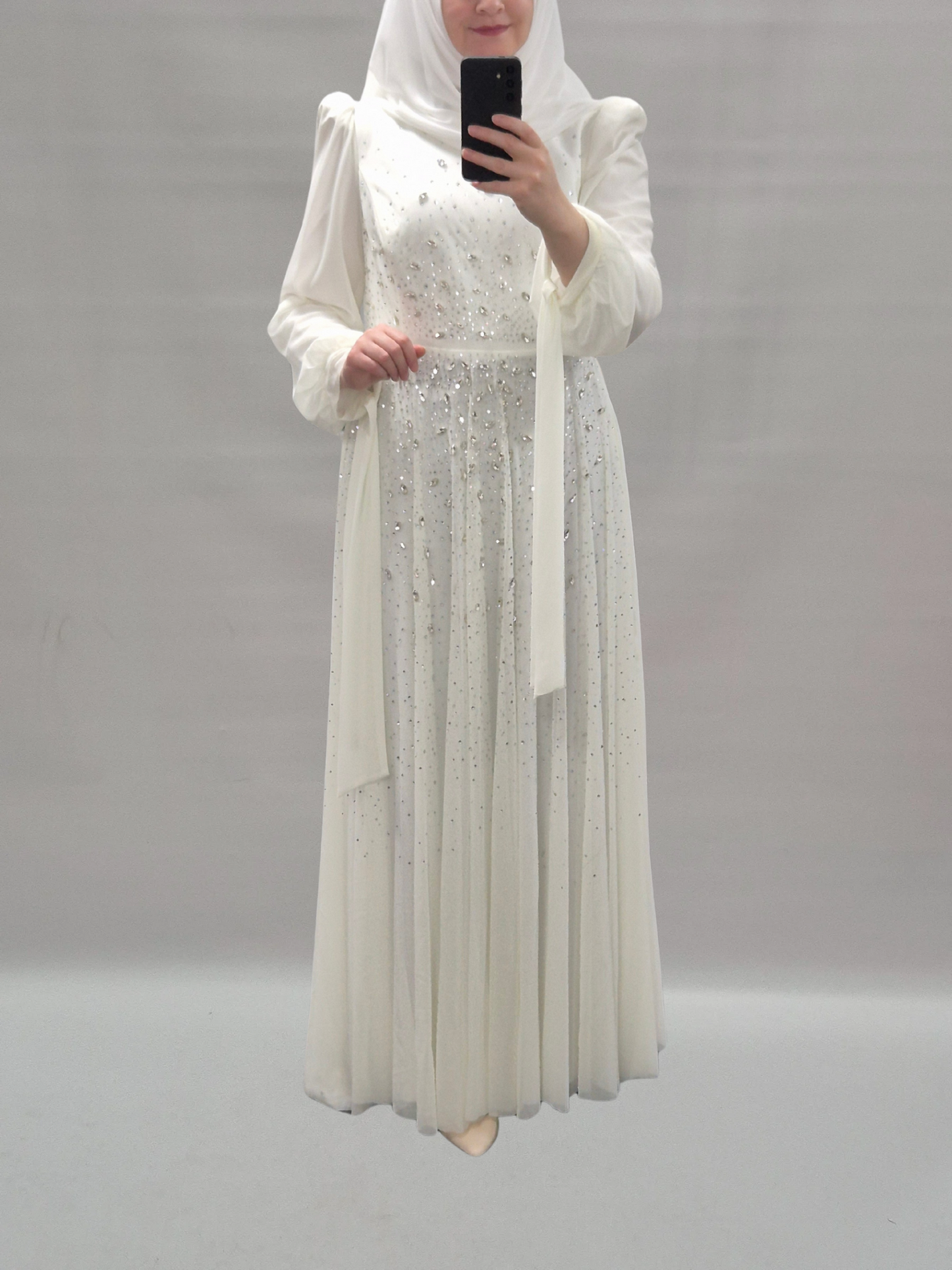 Layali Abendkleid weiß