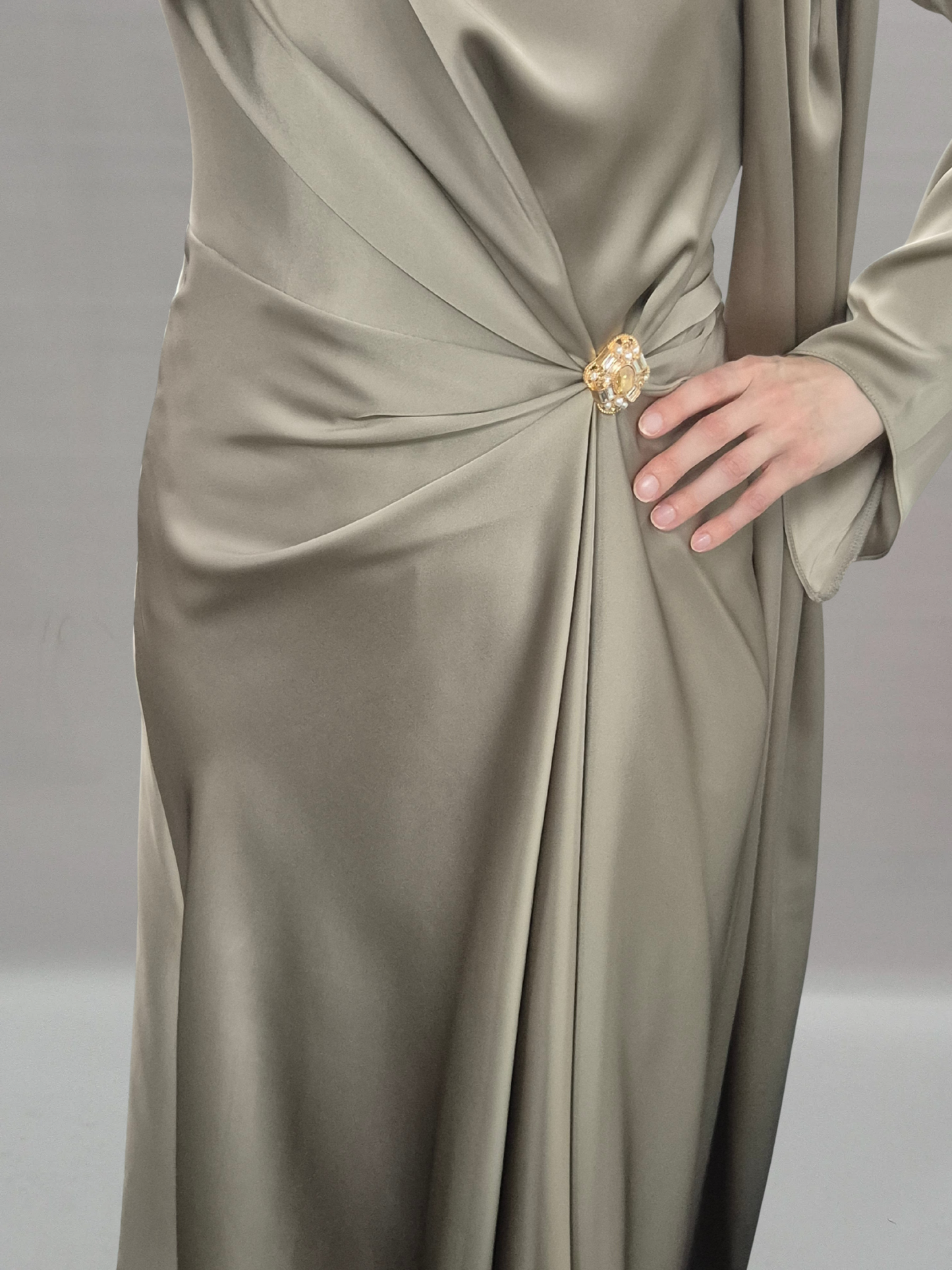 Malak Abendkleid taupe