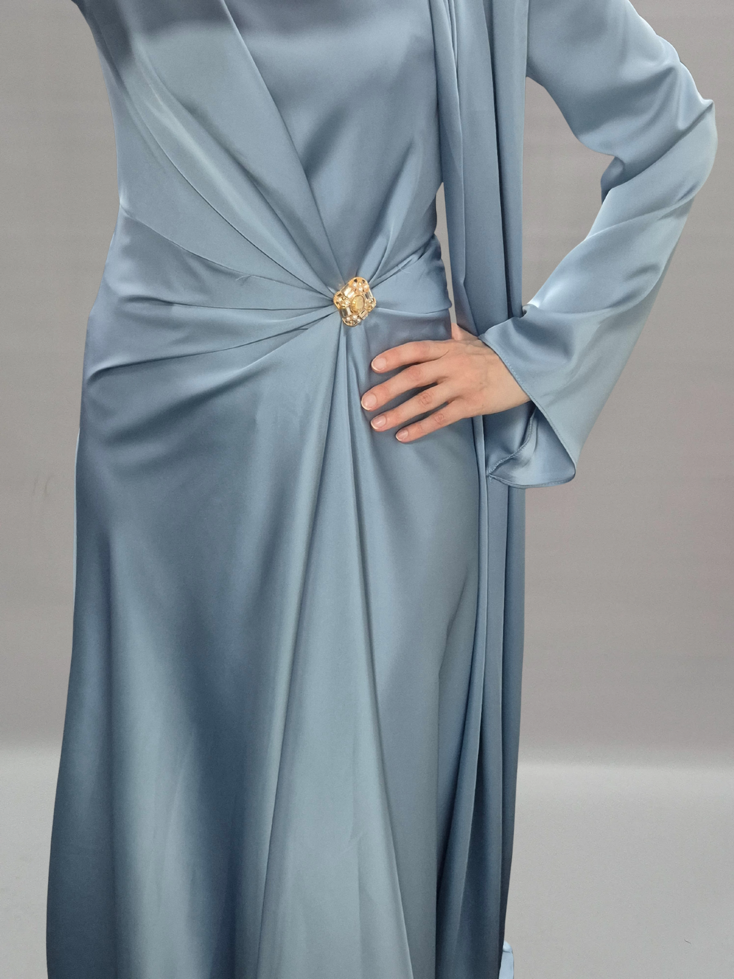 Malak Abendkleid eisblau