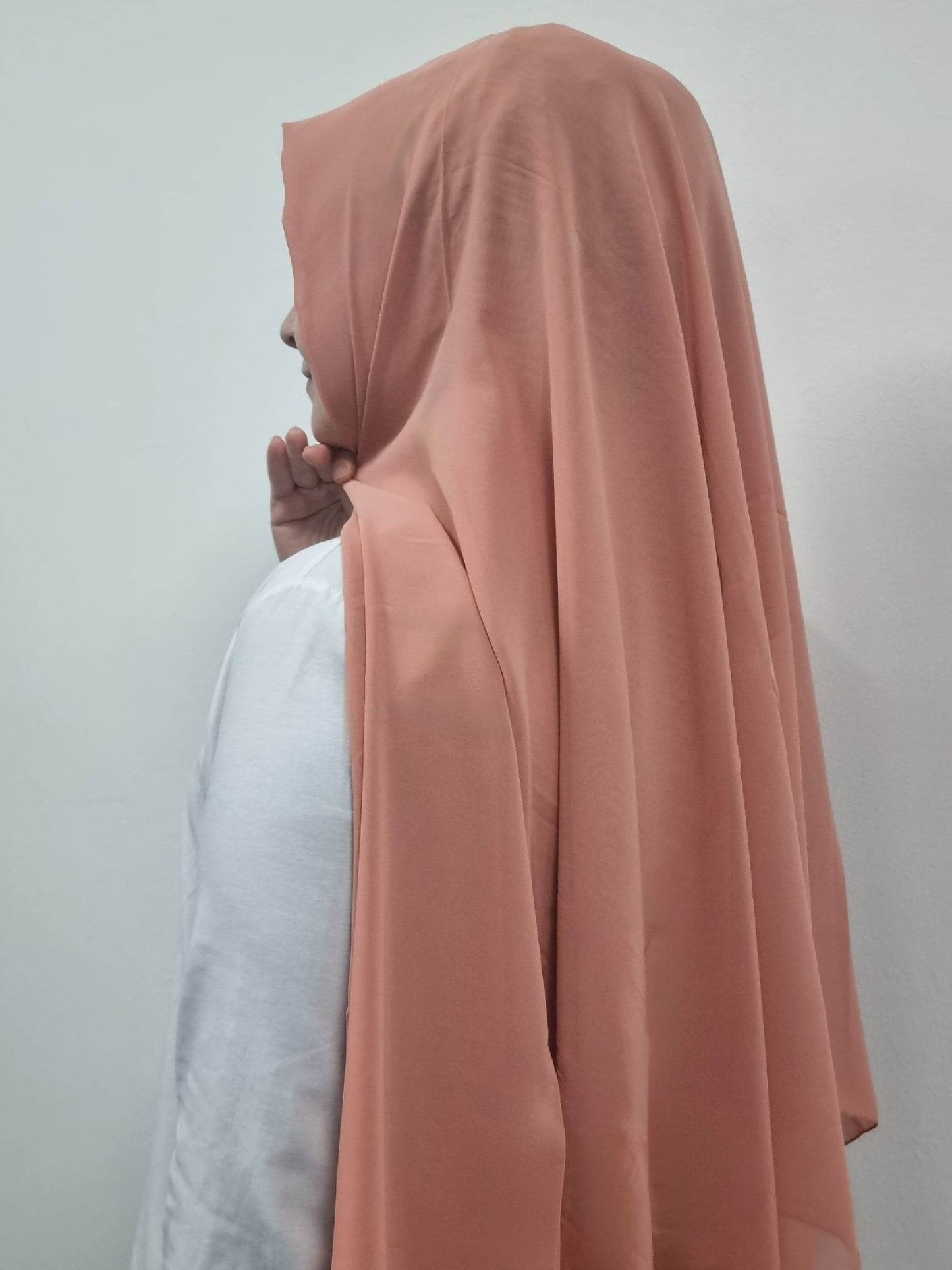 A482 - Chiffon Hijab hellgrau