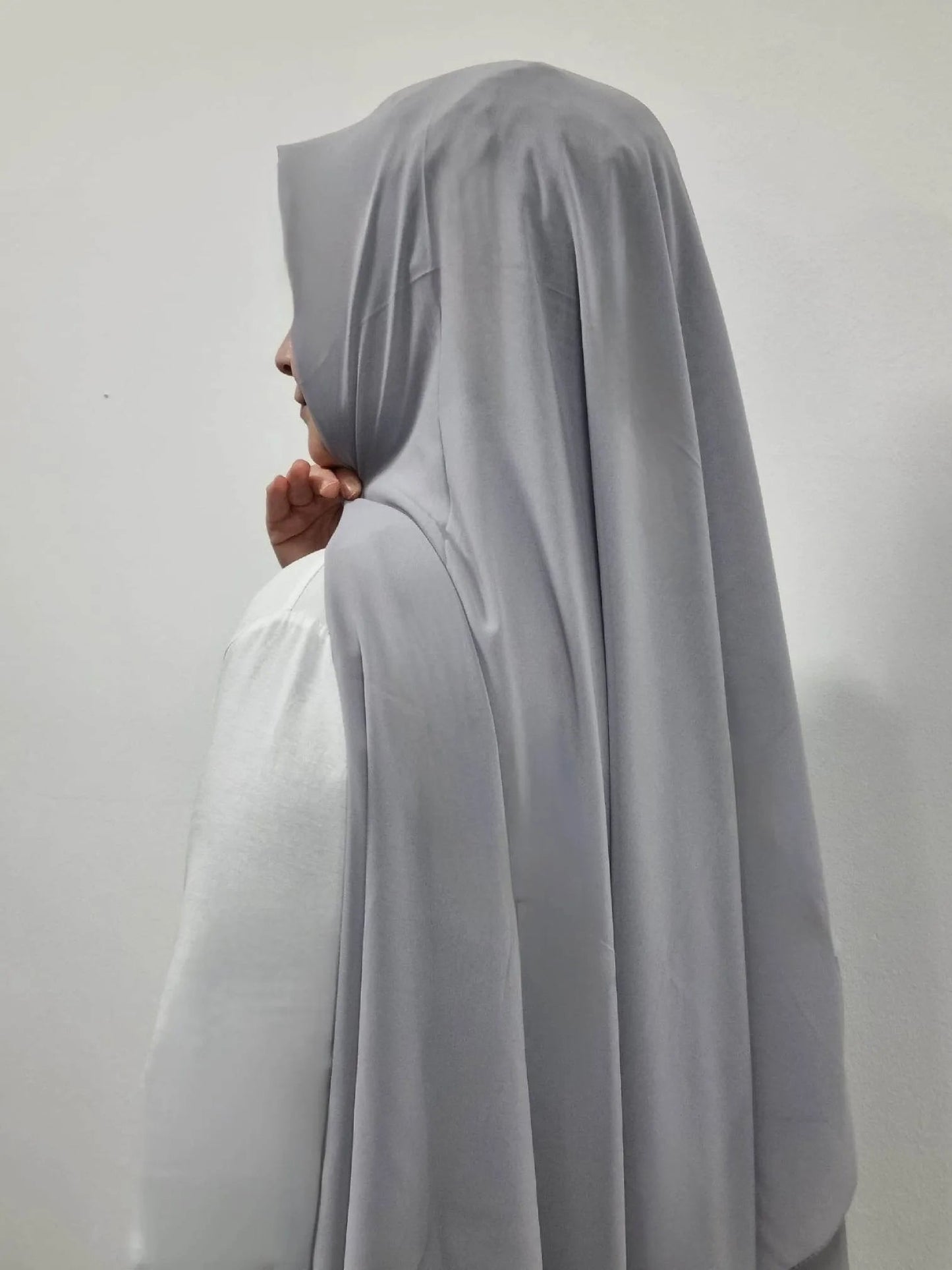 Chiffon Hijab in hellgrau