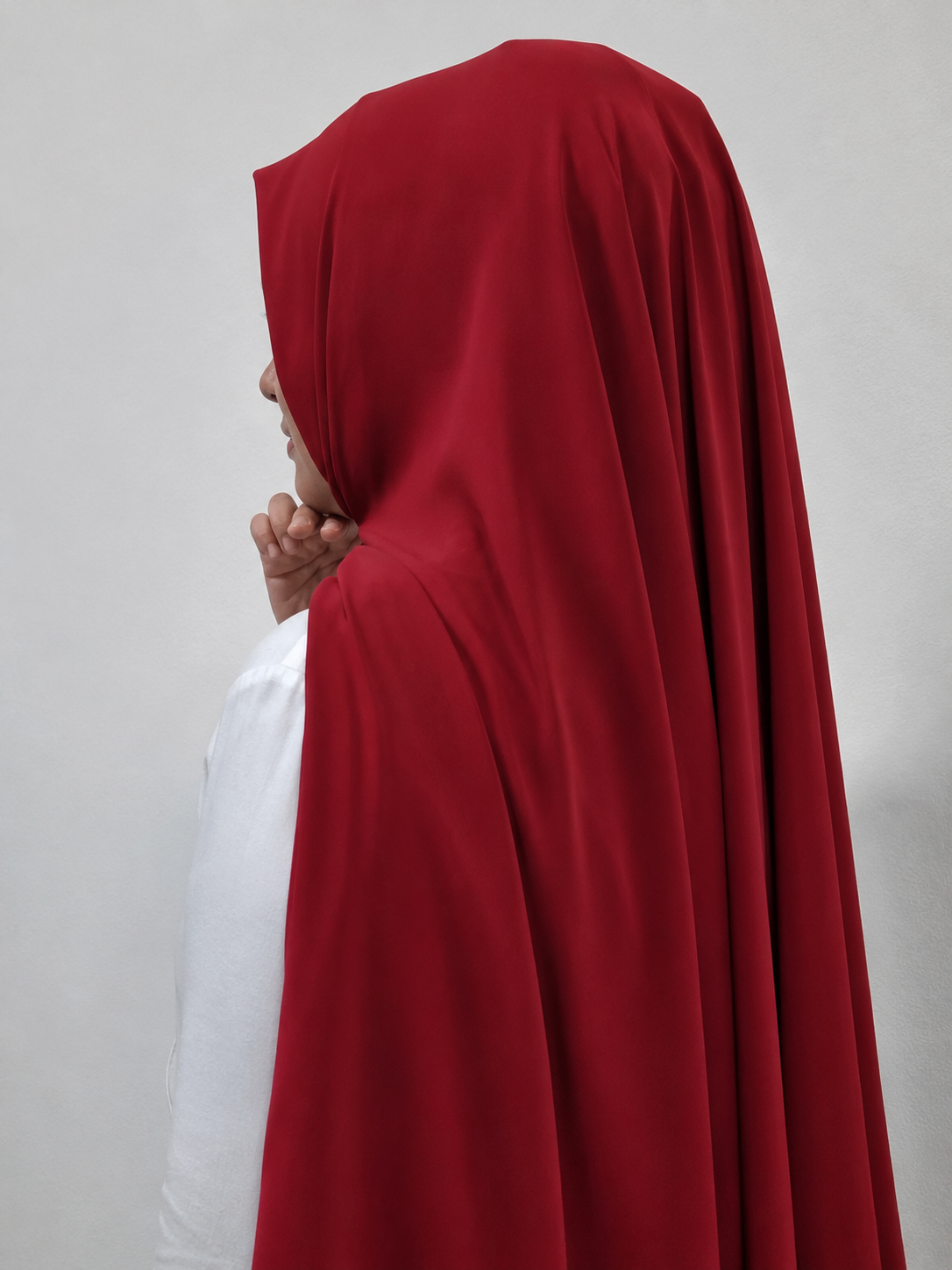 Chiffon Hijab kirschrot