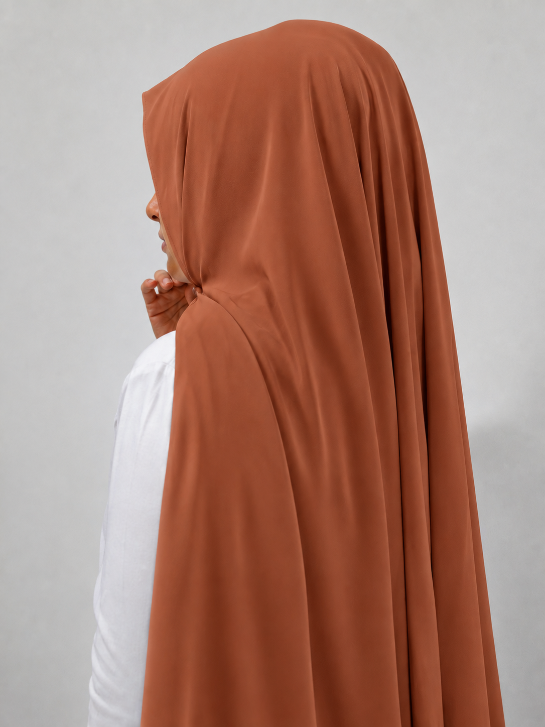 Chiffon Hijab kupferorange