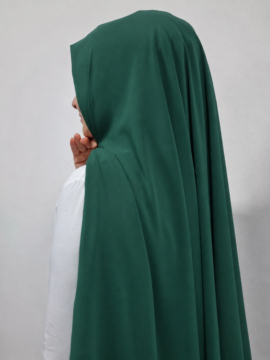 Chiffon Hijab smaragdgrün