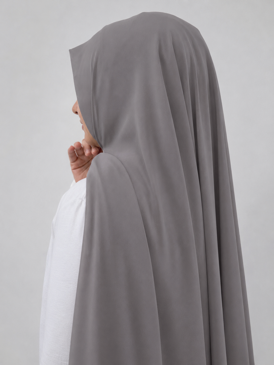Chiffon Hijab grau