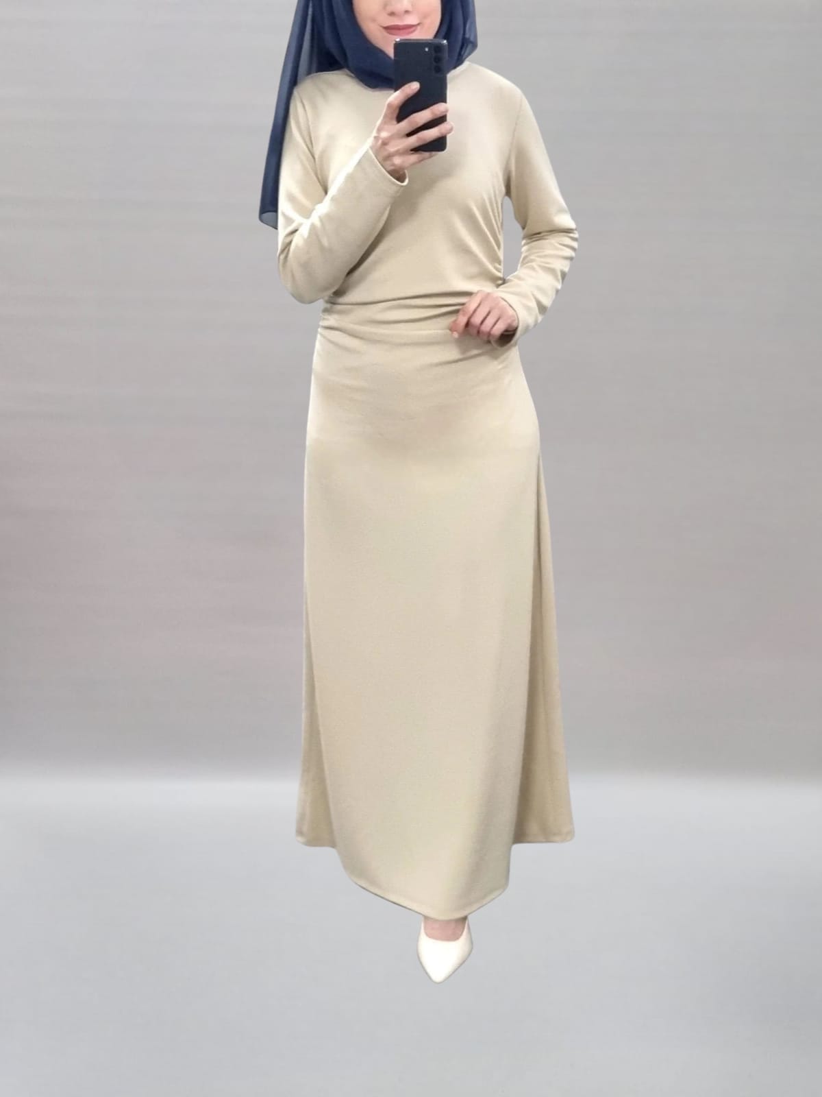 Basic Kleid beige
