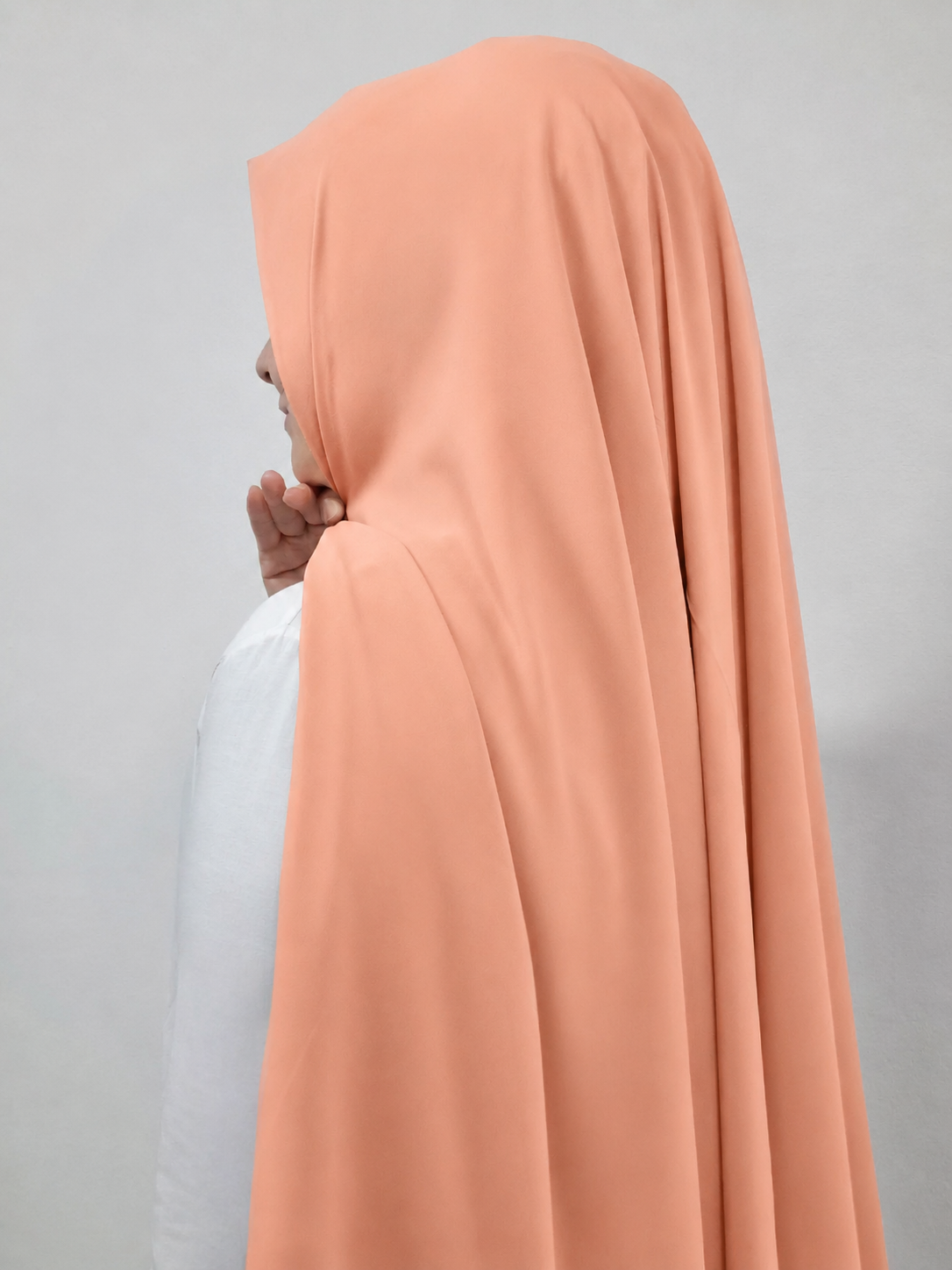 Chiffon Hijab soft peach