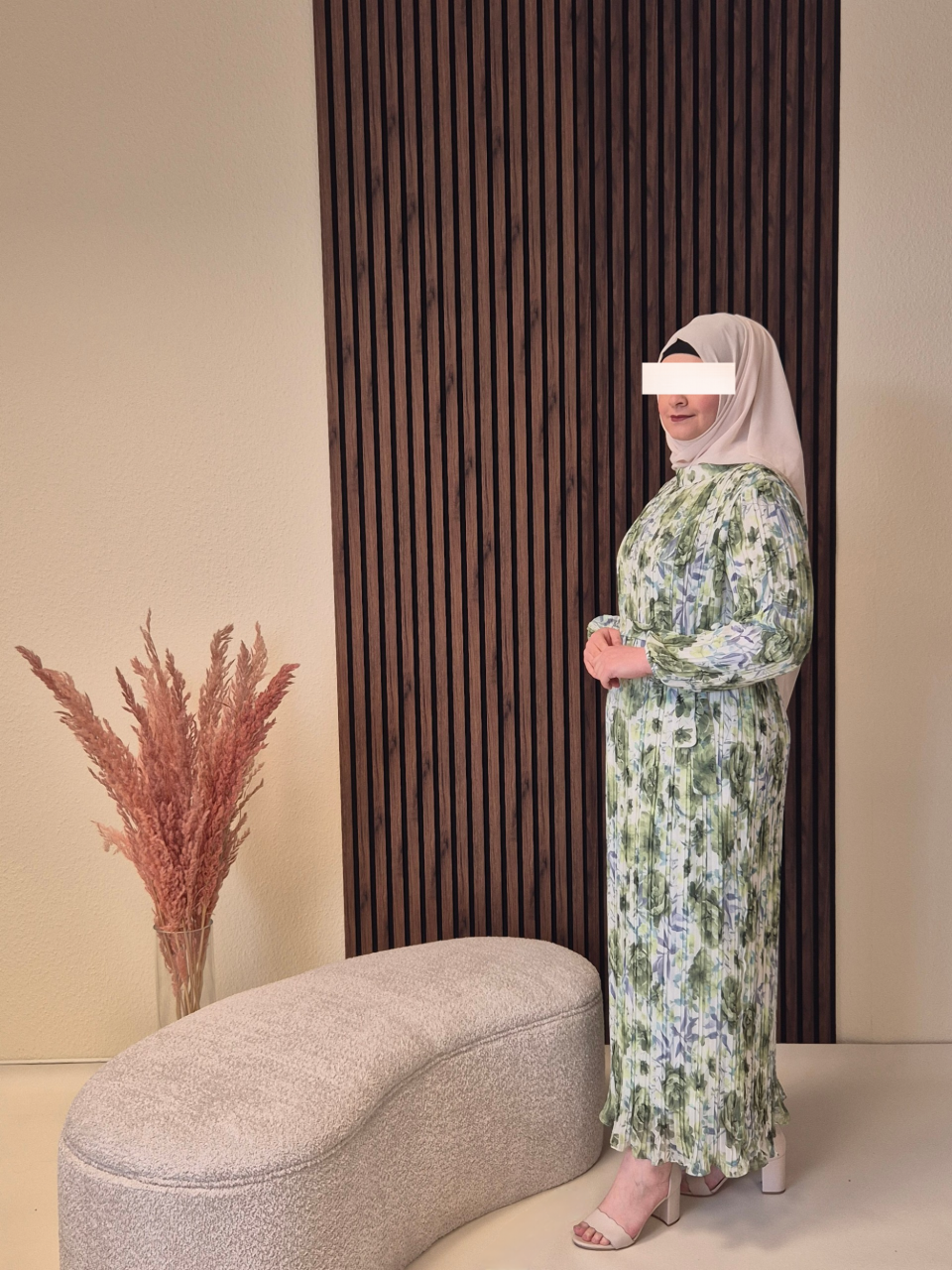 Plisseekleid grün/limette