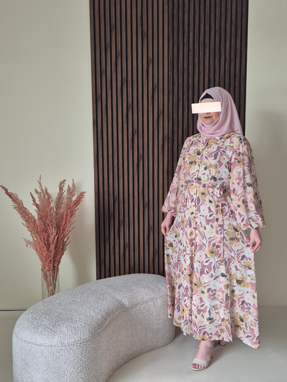 Noor Kleid rosa/ beige