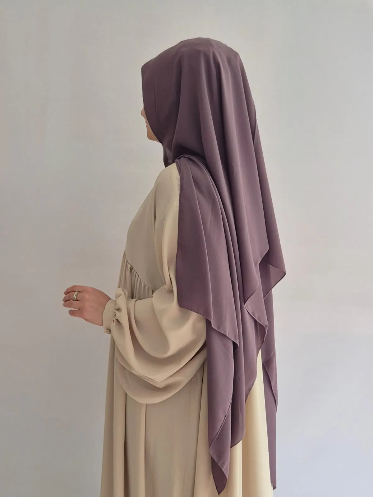 Krepp Hijab in dunkelflieder