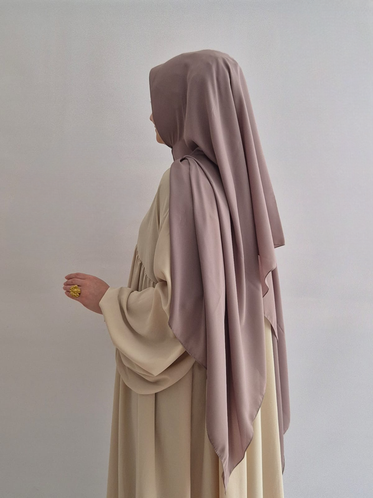 K2035 - Krepp Schal Altrose Taupe
