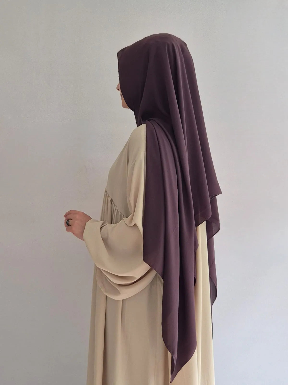 Krepp Hijab in pflaume