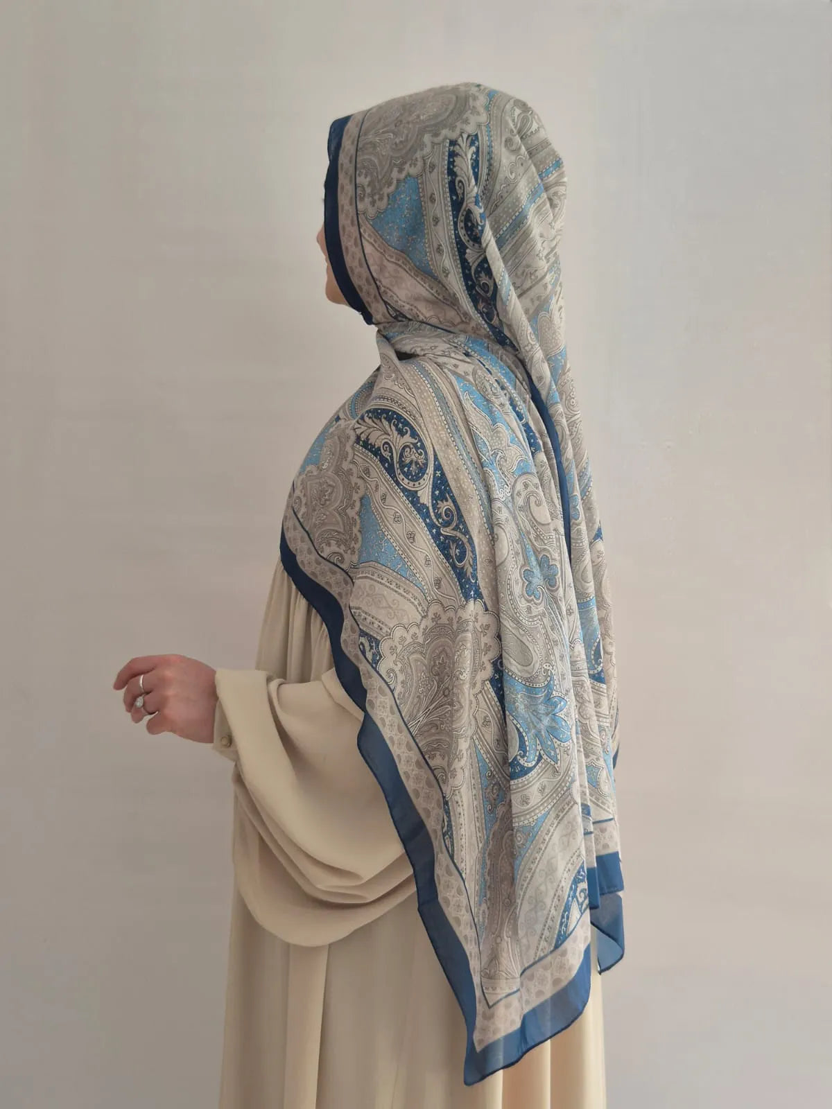 Pashmina Hijab blau