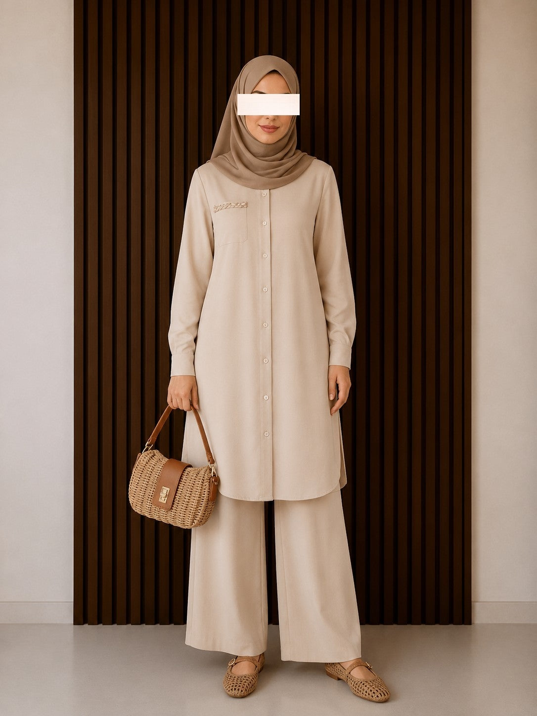 Safa Zweiteiler in Beige