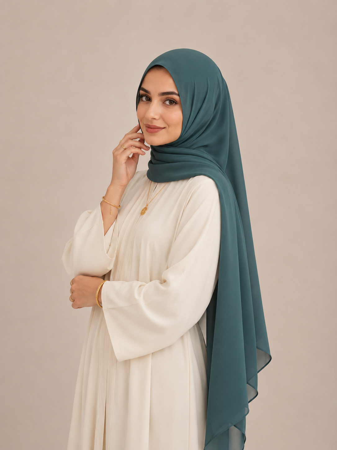 Krepp Hijab in mintgrün