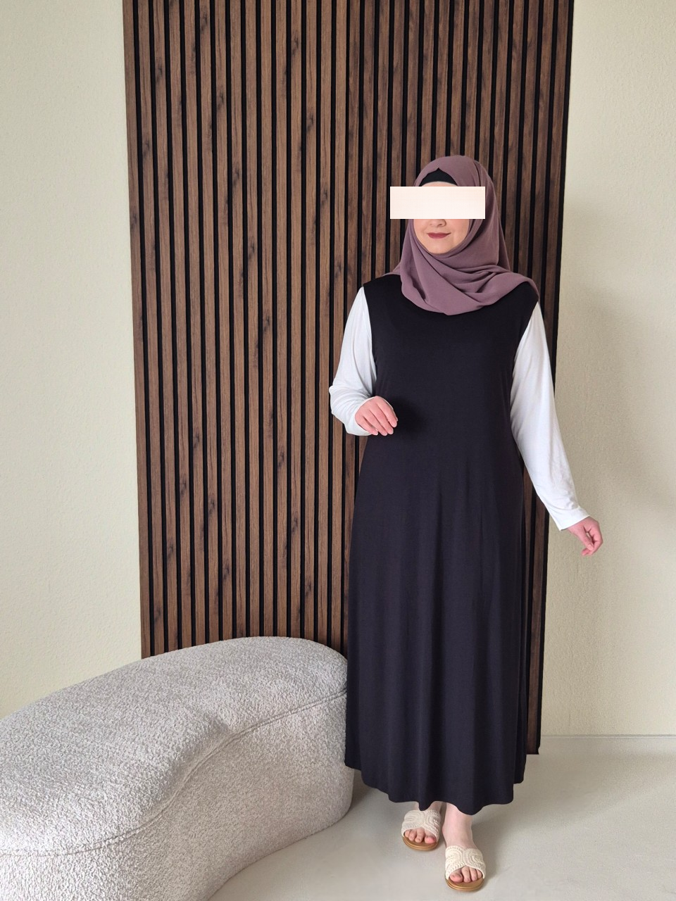 Ärmelloses Basic schwarz