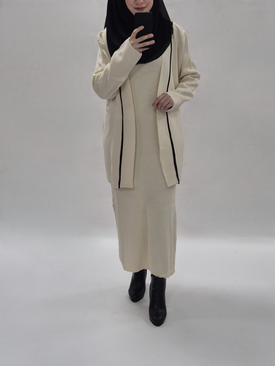 Selin Kleid Set beige