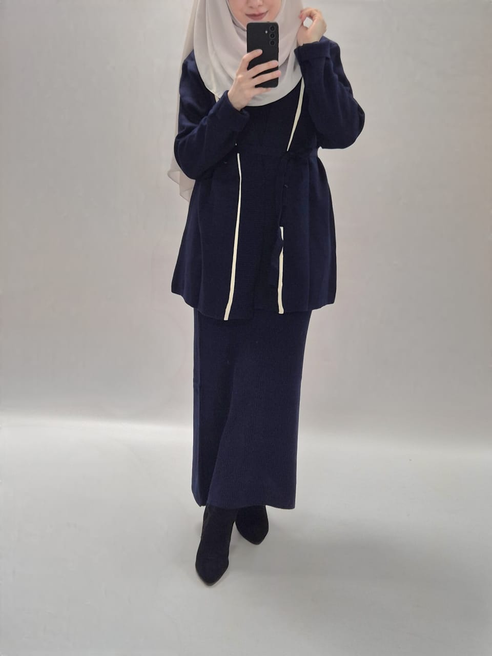 Selin Kleid Set dunkelblau