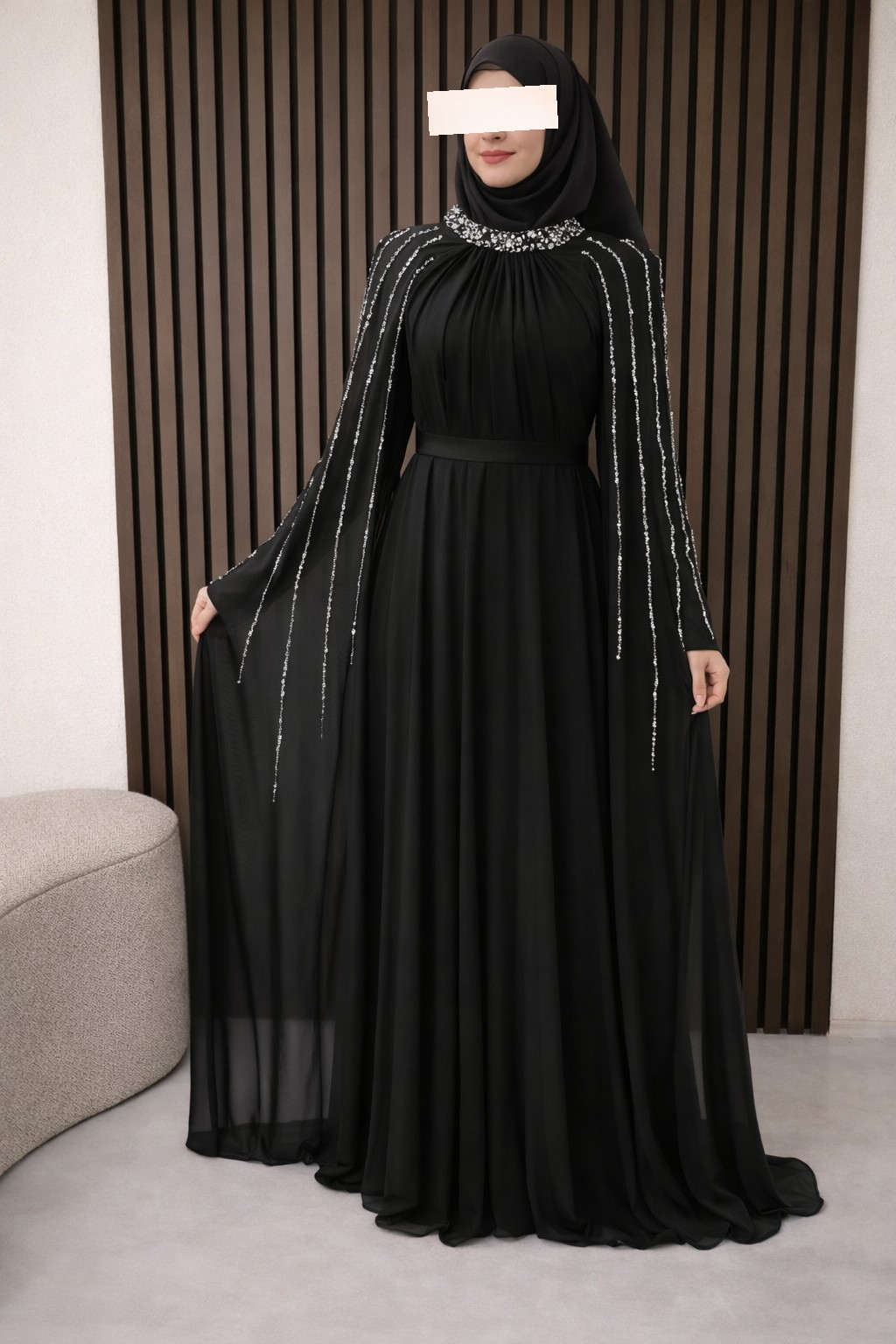 elegantes Abendkleid in schwarz