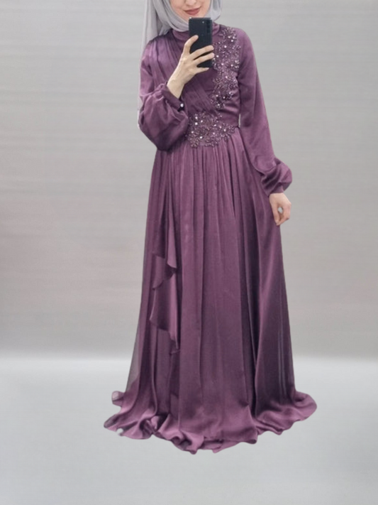 A93- eleganter Abendkleid lila