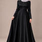 Elegant evening dress with sparkling rhinestone embellishment