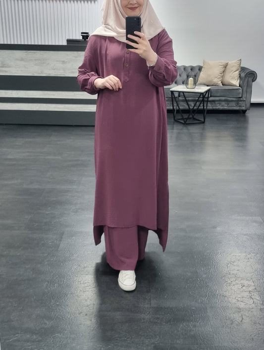 438 -Zweiteiler-Set Tunika & Hose – Komfort & Stil grün