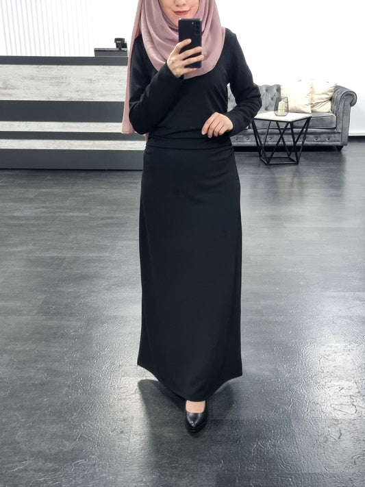 663- Basic Kleid schwarz