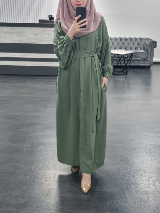 481- Abaya schlicht grün