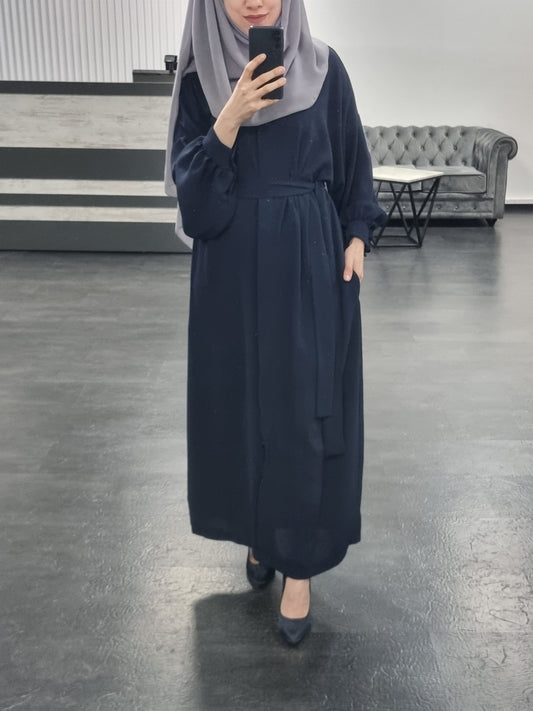480- Abaya schlicht dunkelblau