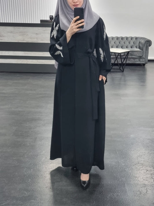 477- Abaya Eleganza Butterfly schwarz