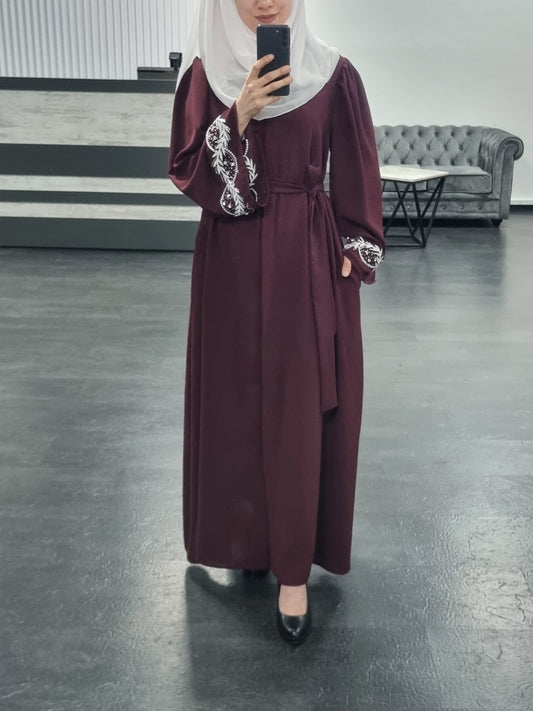 474- Abaya Sanat bordo