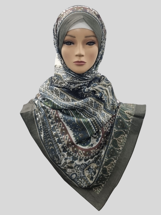D659- Pashmina Hijab grün