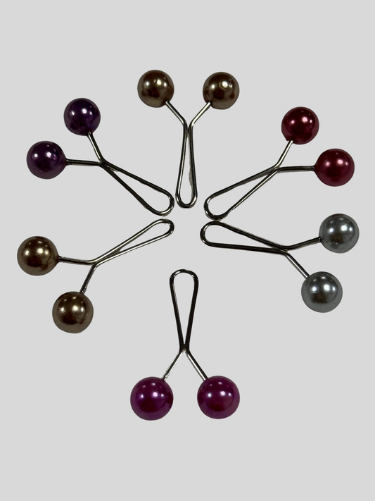 P61-Clips mit Perlen - bunt