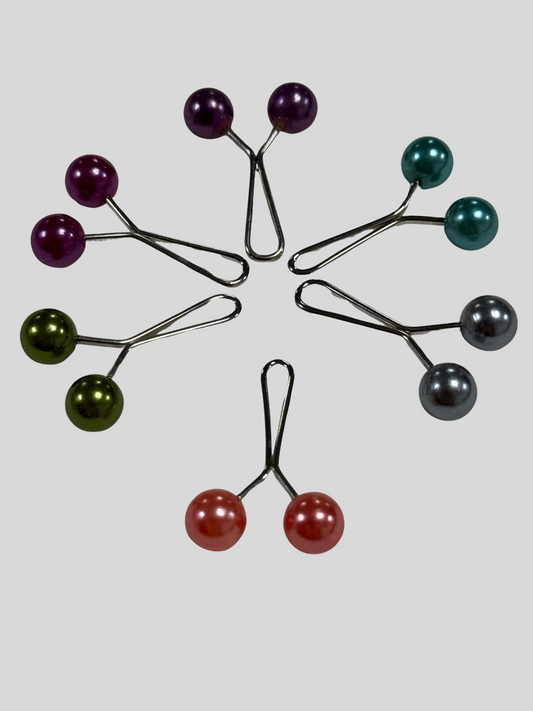 P62-Clips mit Perlen - bunt