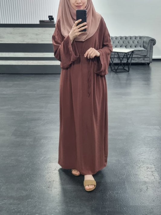 462- lässige Abaya rostbraun