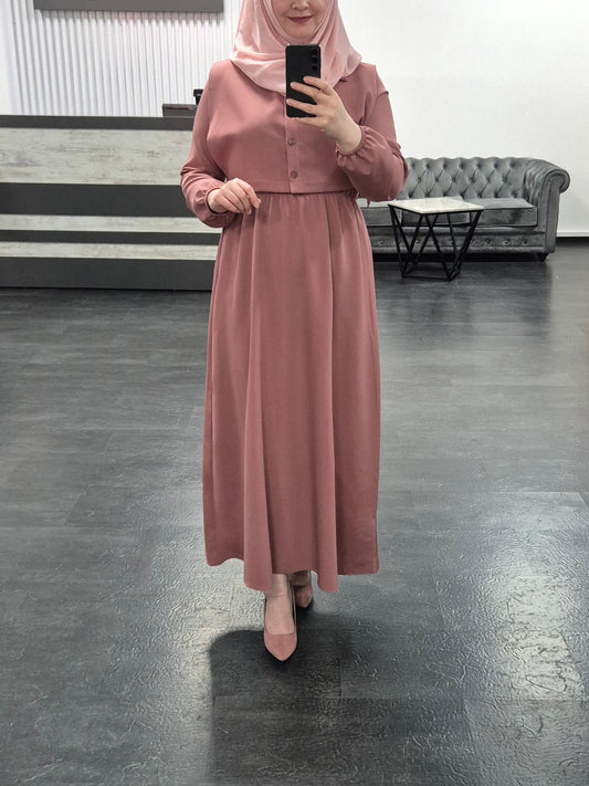 677 - Kleid mit weste rose