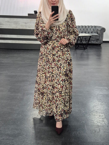 688 - Blumenmuster Kleid