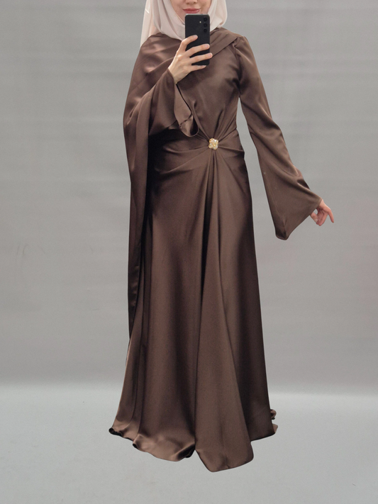 Malak Abendkleid braun