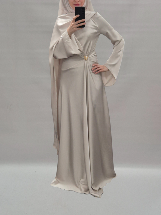 Malak Abendkleid beige
