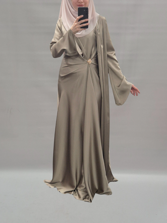 Malak Abendkleid taupe