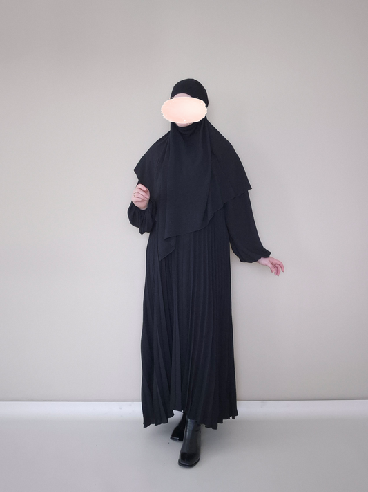 Nisara Abaya mit Khimar schwarz