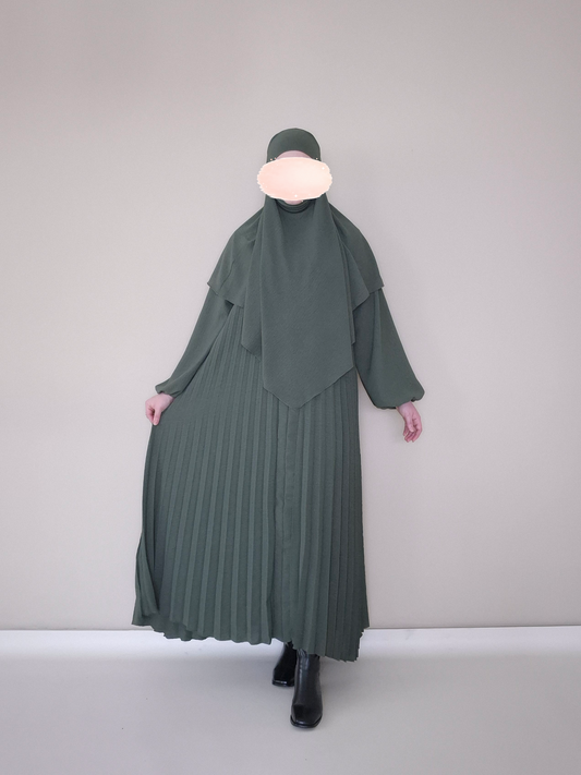 Nisara Abaya mit Khimar khaki