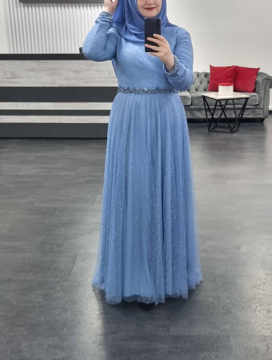 B28- Abendkleid hellblau