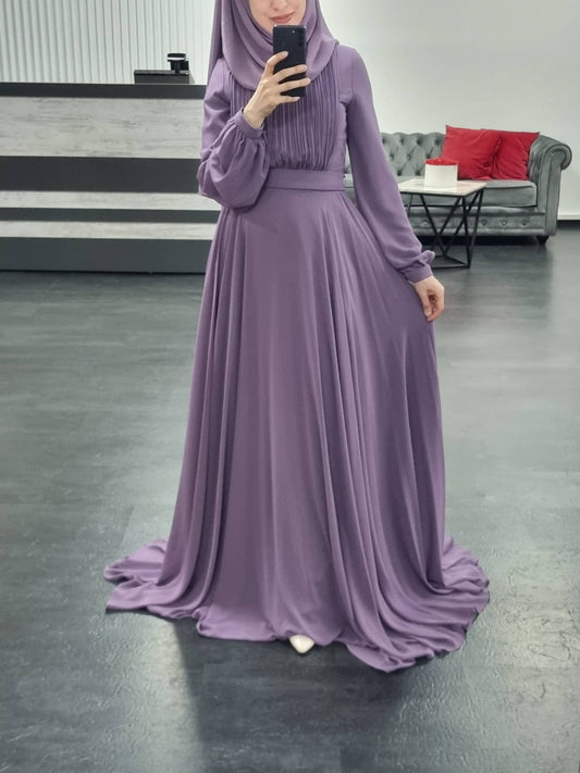 B17 - schlichtes Abendkleid in flieder