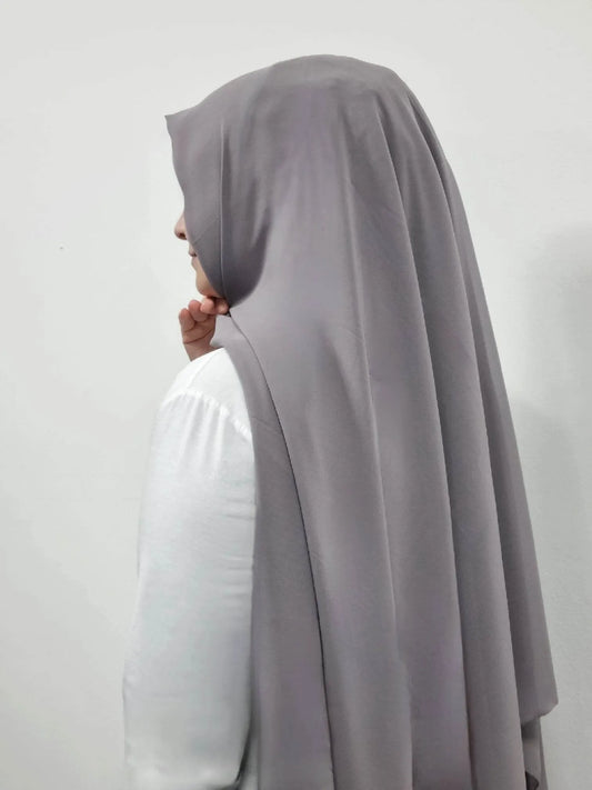A493 - Chiffon Hijab GRAU