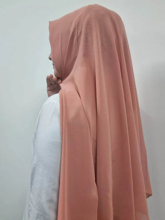 A482 - Chiffon Hijab hellgrau