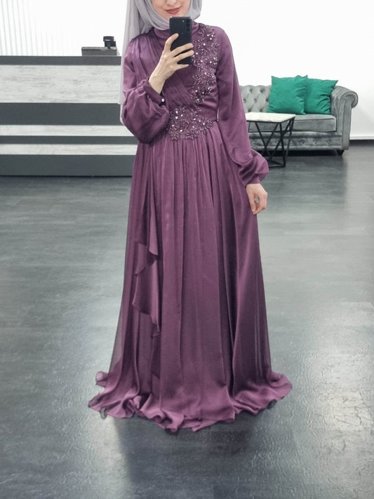 A93- eleganter Abendkleid lila